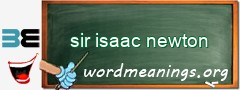 WordMeaning blackboard for sir isaac newton